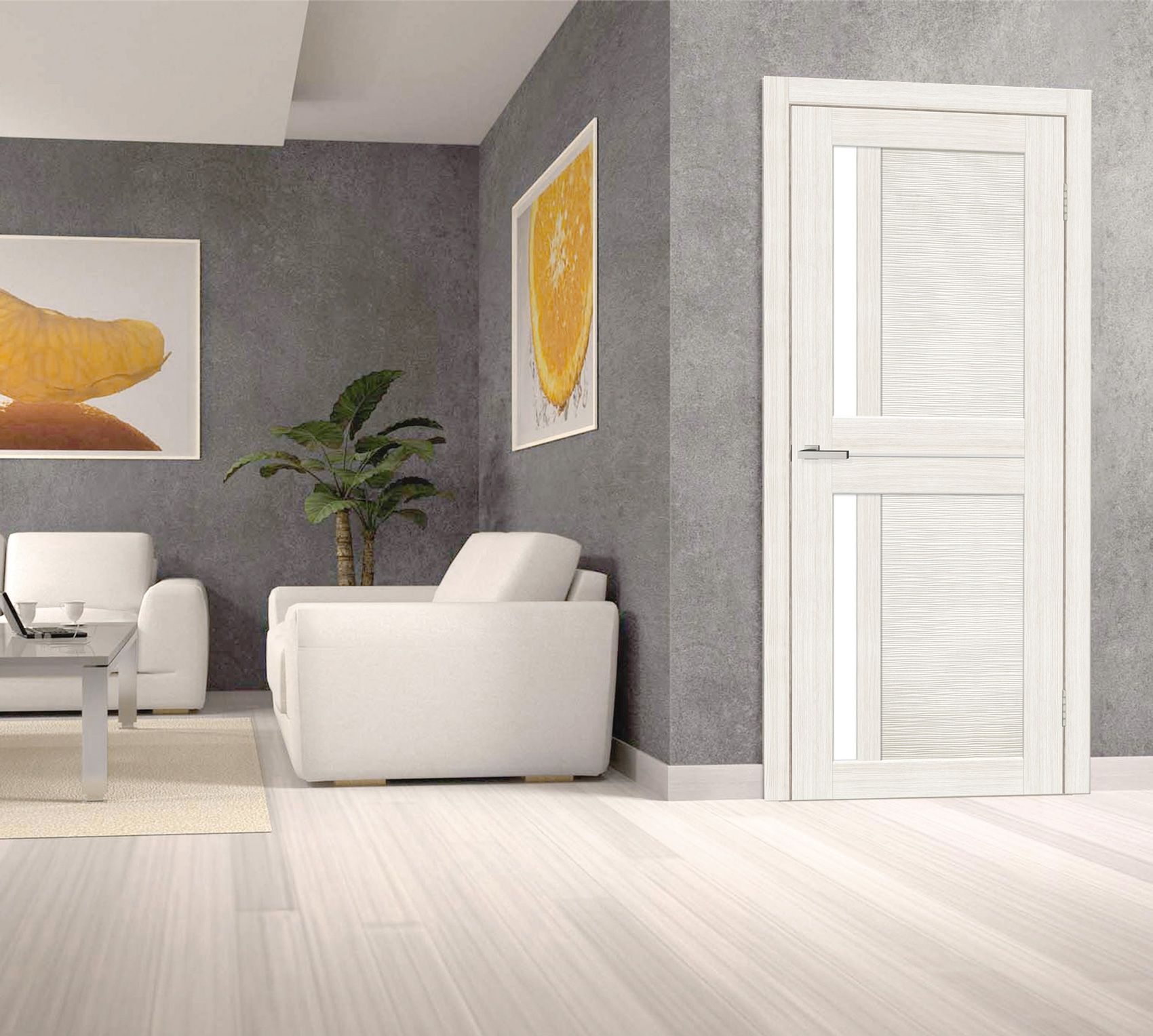 Межкомнатная дверь Межкомнатные двери Омис NOVA 3D №1 premium white