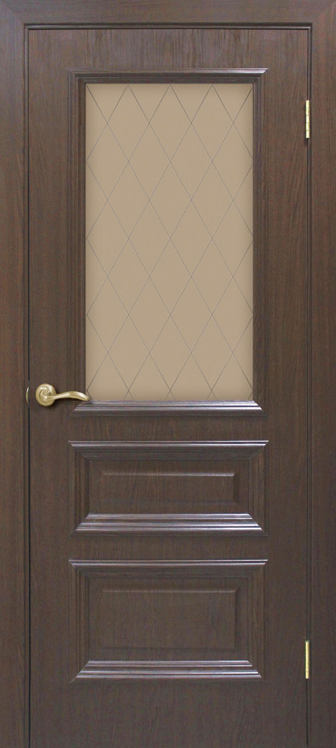 Межкомнатная дверь Межкомнатные двери Омис Сан Марко 1.2 СС+КР стекло бронза каштан
