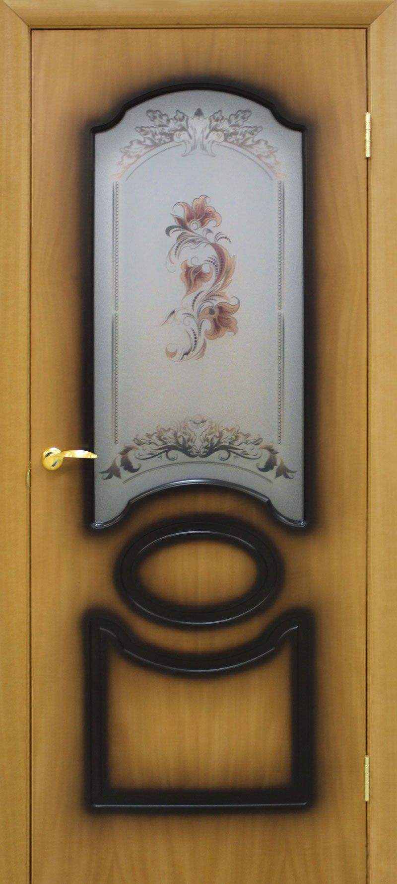 Межкомнатная дверь Межкомнатные двери Омис Виктория СС цветок орех миланский