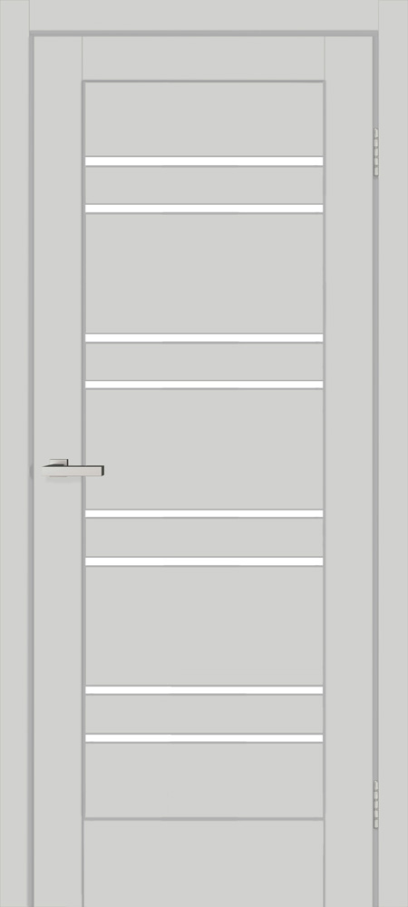 Міжкімнатні двері Оміс Rino 01 G ПВХ світло-сірий silk matt
